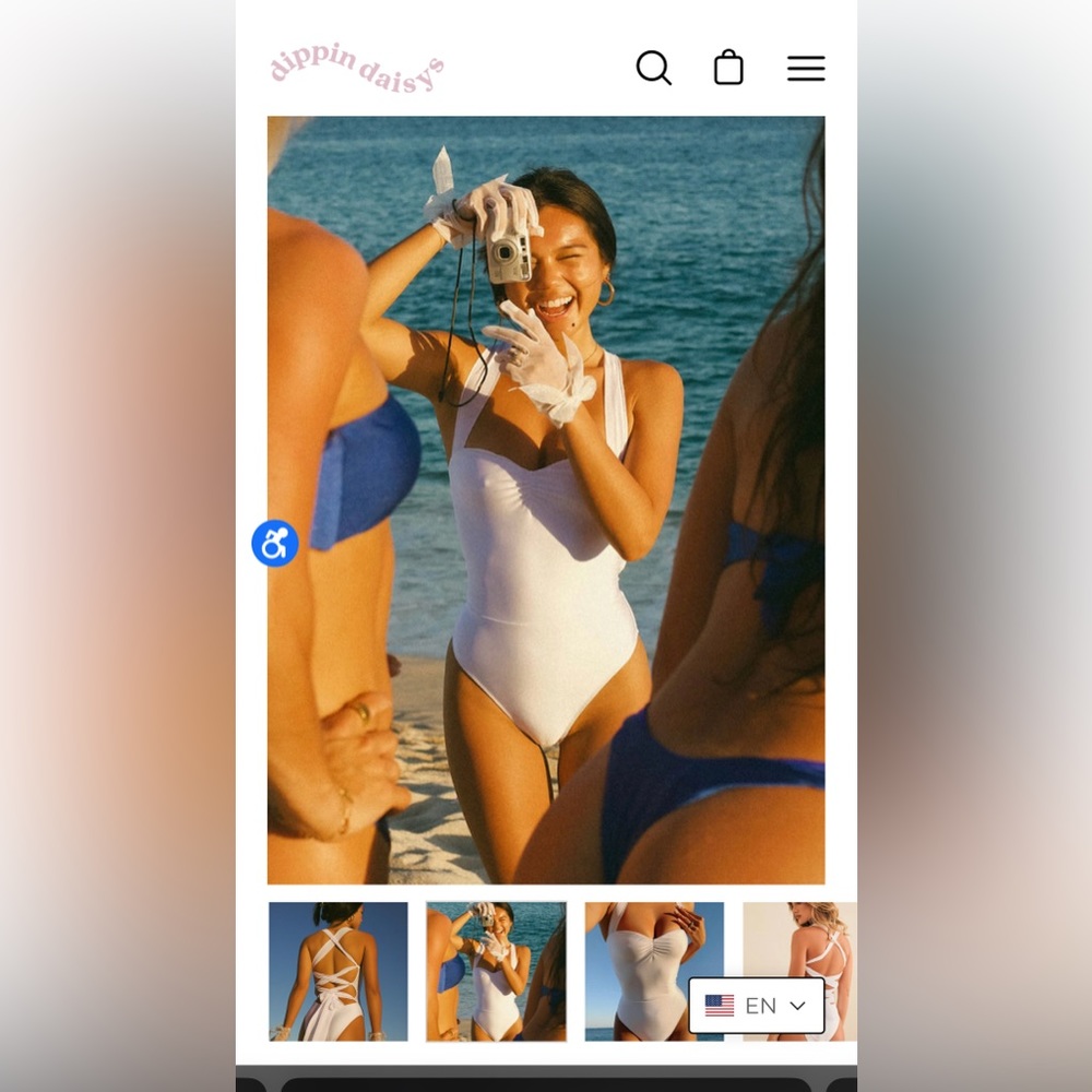 DIPPIN DAISYS Happy Wife Criss Cross Tie Back One Piece